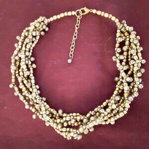 Metal brass and silver color chocker